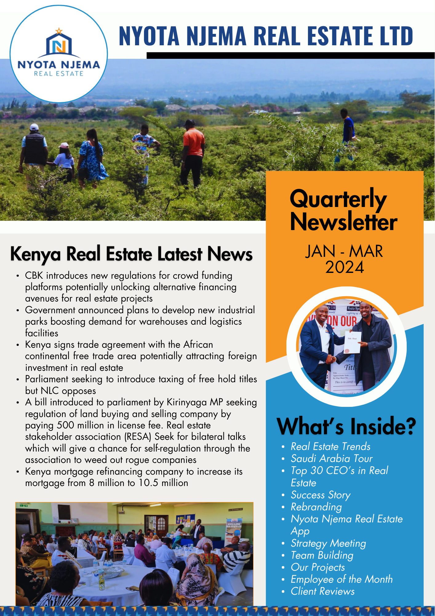 Nyota njema Quarter 1 Newsletter