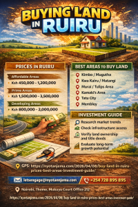 Buy Land in Ruiru (2026): Prices, Best Areas & Investment Guide- Nyota Njema