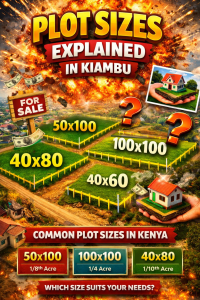 Plot Sizes Explained in Kiambu (18 Acre, 50×100, 14 Acre, 1 Acre) – Complete Guide for Buyers (2026)